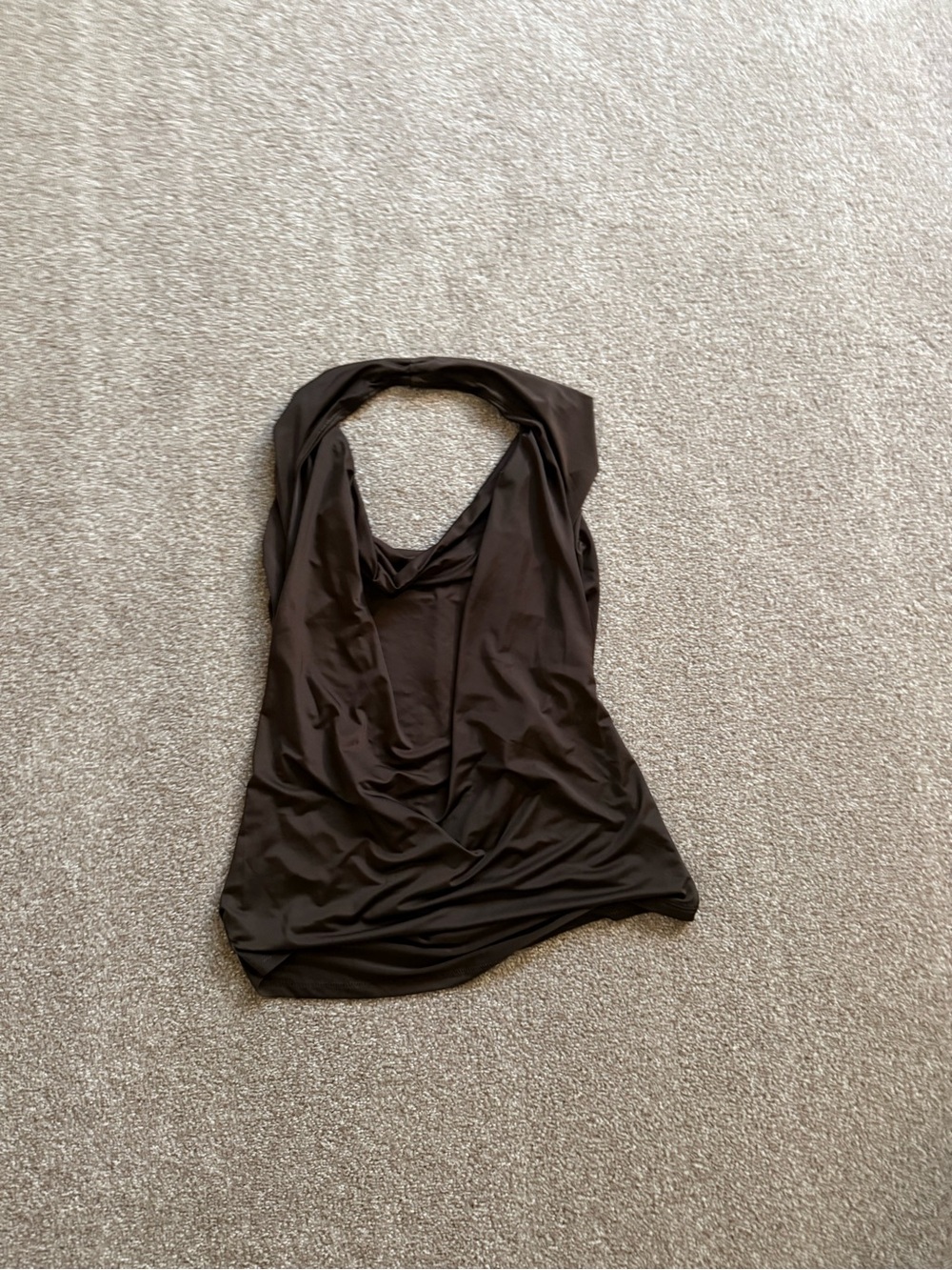 wild fable Black Draped Halter Cowl Neck Tank